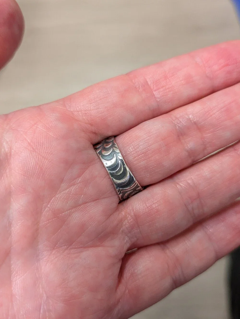 Bamboo Mountain Turquoise Stone Sterling Silver Ring - 6.5